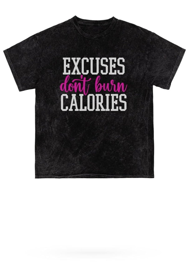 Excuses Mineral Wash Gym Tee - KIOKO