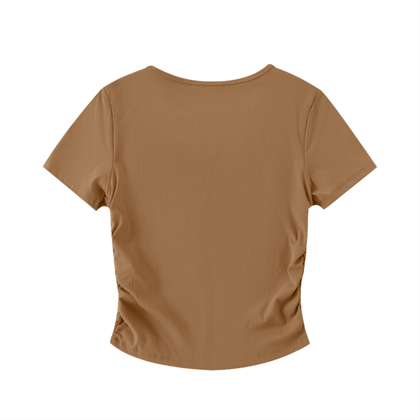 Body Language Ruched Crop Top - KIOKO