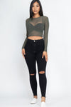 Fearlessly On Point Crop Top - KIOKO