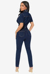Fearlessly On Trend Jumpsuit - Denim - KIOKO