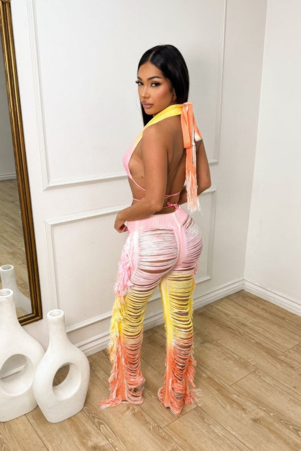 Femme Fatale Fringe Pants Set - KIOKO