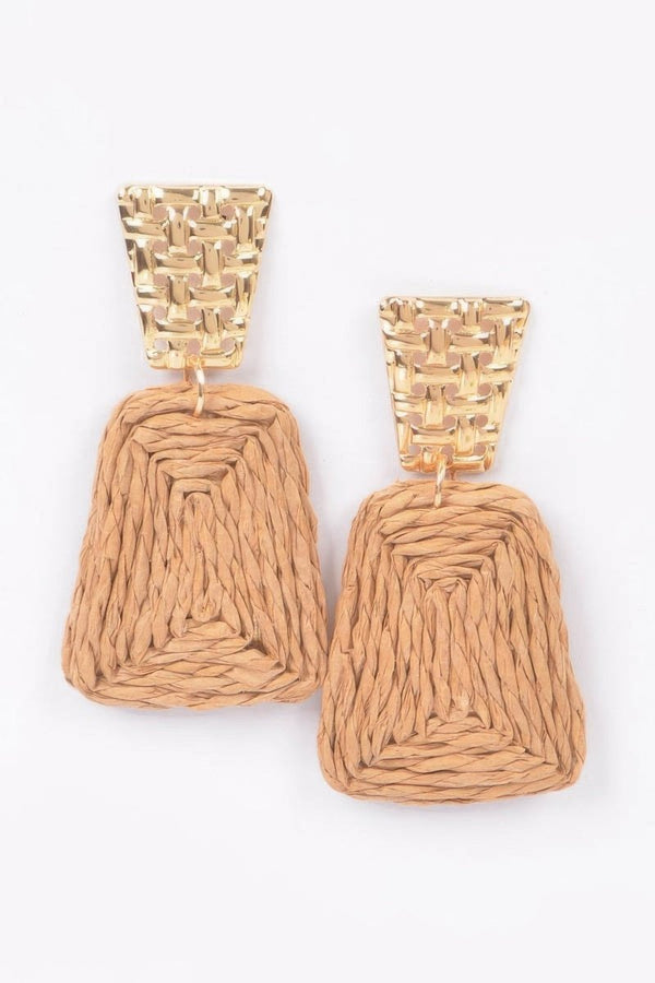 Flashwalk Straw Dangle Earrings - KIOKO