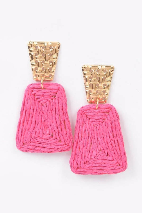 Flashwalk Straw Dangle Earrings - KIOKO
