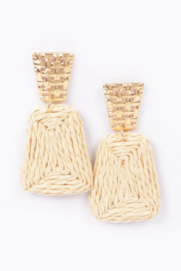 Flashwalk Straw Dangle Earrings - KIOKO