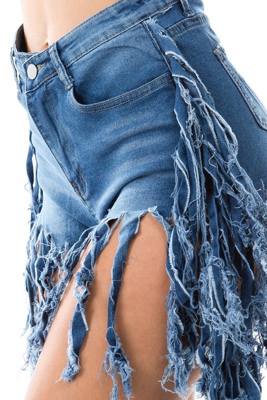 Fray Play Denim Shorts - KIOKO