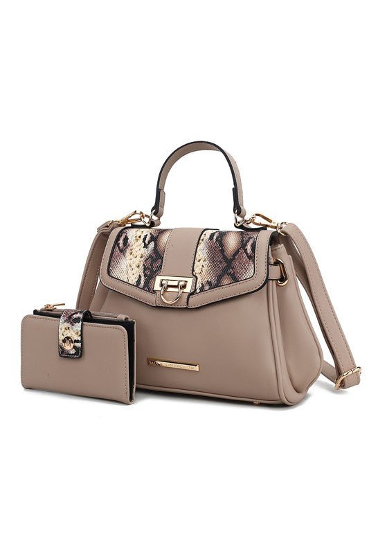 Geny Faux - Snake Shoulder Bag with Wallet - KIOKO