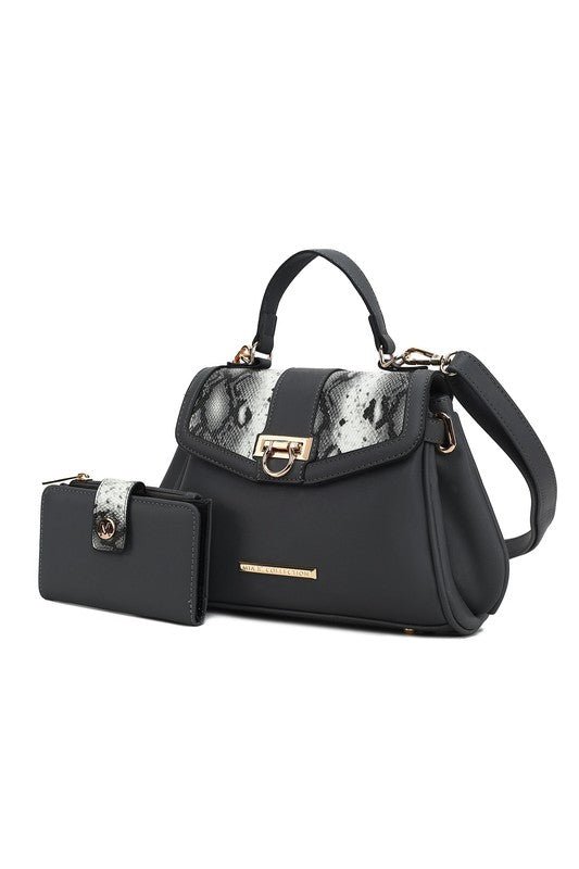 Geny Faux - Snake Shoulder Bag with Wallet - KIOKO