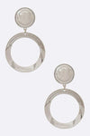 Glow Getter Ring Drop Clip On Earrings - KIOKO