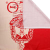 DST Sorority Red Cream Block Fashion Shawl Scarf