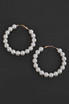 Halo Pearl Hoop Earrings - KIOKO