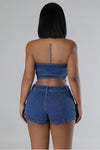 Illusions Denim Shorts Set - KIOKO