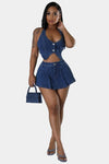Illusions Denim Shorts Set - KIOKO