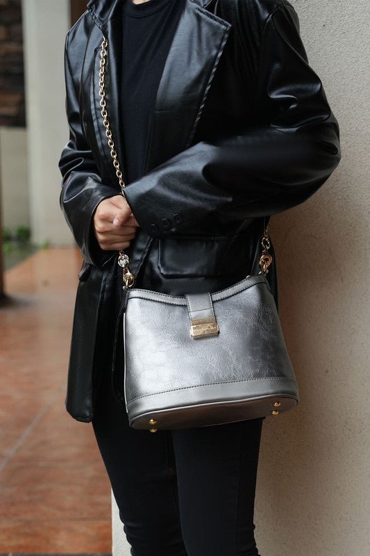 Jersey Shore Vegan Leather Shoulder Bag - KIOKO