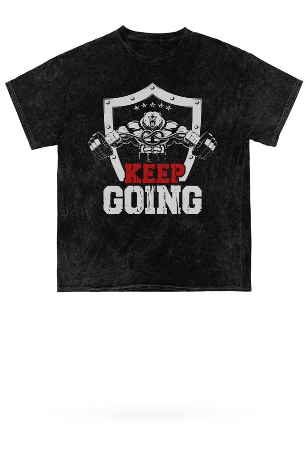 Keep Going Mineral Wash Gym Tee - KIOKO