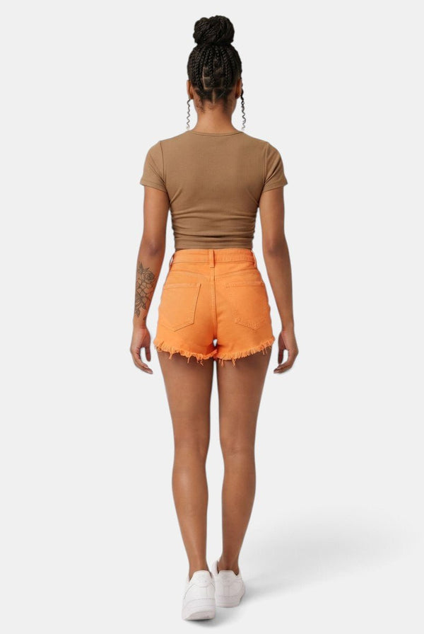 Hug Me Tight Runched Bodycon Crop Top - KIOKO