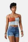 Boho Vibes Color Block Crop Top - KIOKO