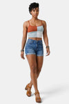 Boho Vibes Color Block Crop Top - KIOKO