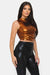 Jungle Cream Metallic Crop Top - KIOKO