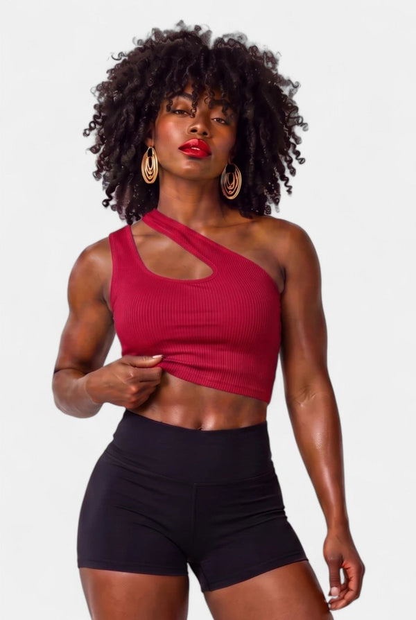 Cold Shoulder Crop Top - KIOKO