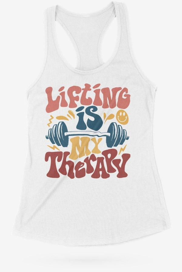 Lifting Is My Therapy Racerback Tank - KIOKO