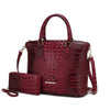 Liora Croc Embossed Tote Set - KIOKO