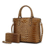 Liora Croc Embossed Tote Set - KIOKO