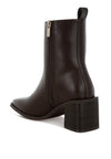 Muskox Square Toe Faux Leather Boots - KIOKO