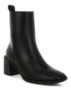 Muskox Square Toe Faux Leather Boots - KIOKO