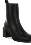 Muskox Square Toe Faux Leather Boots - KIOKO