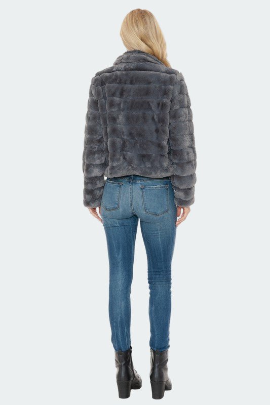 No Labels Missing Faux Fur Jacket - KIOKO