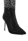 Orymple Shiny Rhinestone Studded Calf Boots - KIOKO