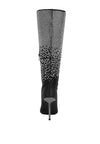 Orymple Shiny Rhinestone Studded Calf Boots - KIOKO
