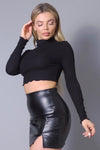 Play It Cool Pearl Edge Crop Top - KIOKO
