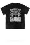 Powerlifting Mineral Wash Gym Tee - KIOKO