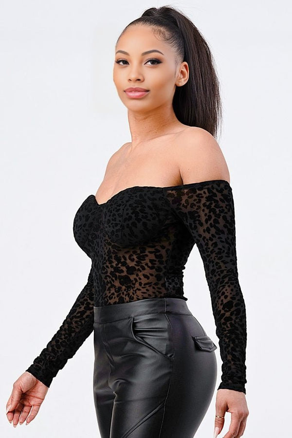 Primal Off Shoulder Bodysuit - KIOKO