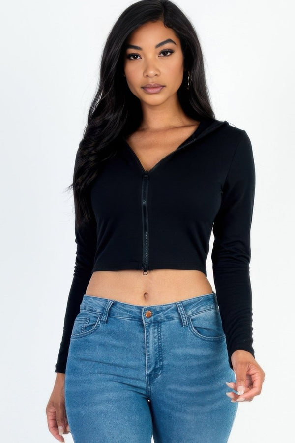 Push The Line Crop Hoodie - KIOKO