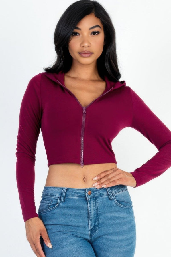 Push The Line Crop Hoodie - KIOKO