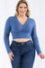 Rain Long Sleeve Crop Top - KIOKO