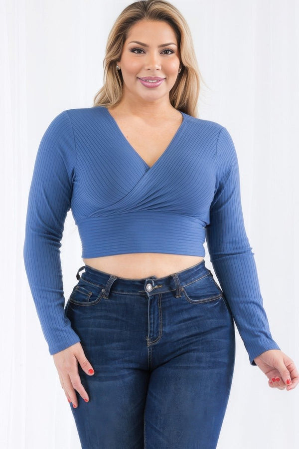 Rain Long Sleeve Crop Top - KIOKO