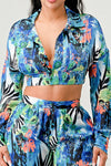 Reina Fuego Tropical Mirage Palazzo Set - KIOKO