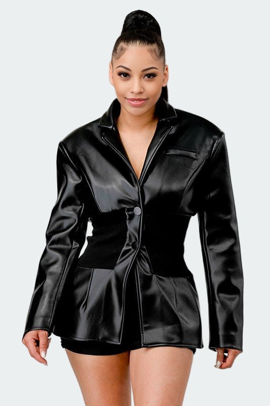 Rhythm Nation Leather Blazer - KIOKO