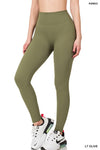 Ribbed Seamless High Waisted Full Length Leggings - KIOKO