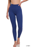 Ribbed Seamless High Waisted Full Length Leggings - KIOKO