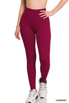 Ribbed Seamless High Waisted Full Length Leggings - KIOKO