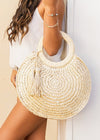 Sand Dunes Straw Tassel O - Ring Tote - KIOKO