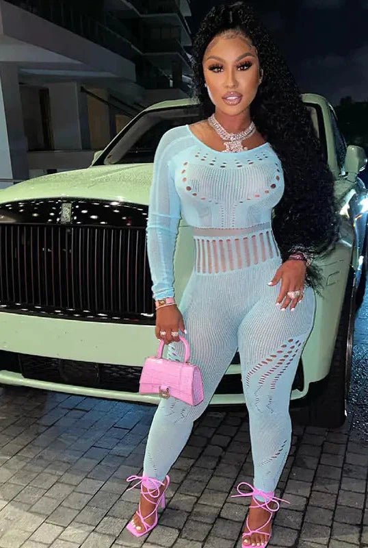 Say No More Mesh Jumpsuit - KIOKO