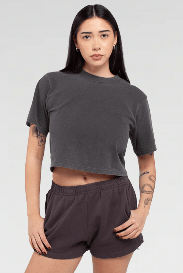 Shaka Wear Womens Garment Dye Crop Top - KIOKO