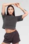 Shaka Wear Womens Garment Dye Crop Top - KIOKO