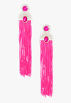 She Made It Vintage Tassel Earrings - Fuschia - KIOKO