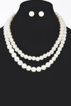 Shelique Double Layered Pearl Necklace Set - KIOKO